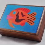 Annabella Box with “Orange Fun Fish” Art