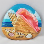 Conch Shell Painted Stone