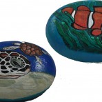 Turtles/Clown Fish: Double Sided Painted Stone