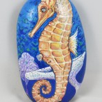 Seahorse Painted Stone