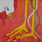 Fowl Feet (Solid Red Background)