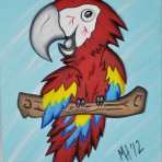 Yellow-Blue-Red Wing Maca